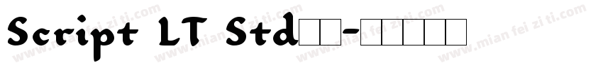 Script LT Std字体字体转换